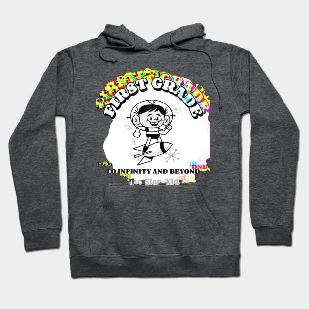 Kids First Grade To Infinity and Beyond The Star Kid Hoodie by Vividlife